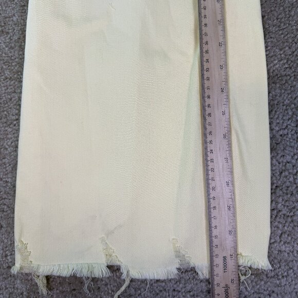 Risen Womens Raw Hem Wide Leg Jeans Yellow Sz 11 30 RDP5383 High Rise 32X32 E572 - Picture 14 of 16